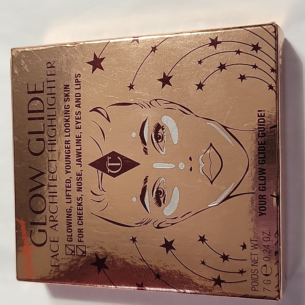 Charlotte Tilbury Glow Glide Face Highlighter Rose Gold Glow NIB - Picture 7 of 9